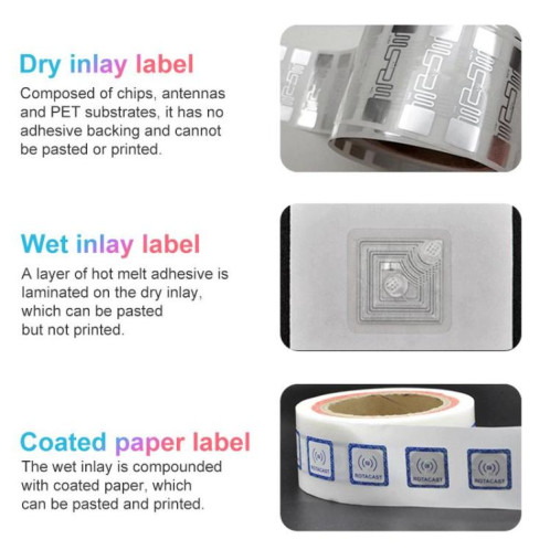 Étiquettes NFC autocollantes avec puce Fudan F08, étiquettes RFID HF, taille : 40 x 25 mm, papier couché SR5303430-08